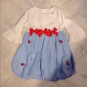 Ladybug Chambray Bubble Dress
